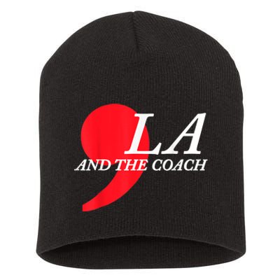 Harris Walz 2024 Comma La And The Coach Short Acrylic Beanie