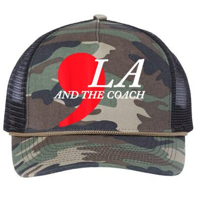 Harris Walz 2024 Comma La And The Coach Retro Rope Trucker Hat Cap