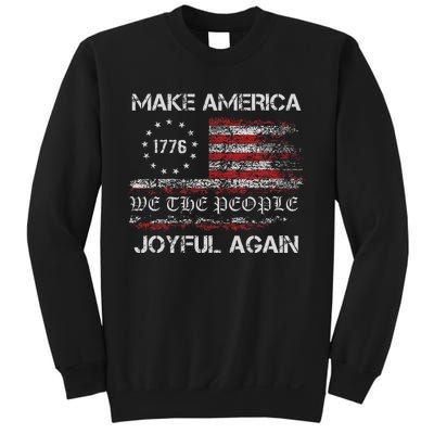 Harris Walz 2024 Make America Joyful Again Vintage Usa Flag Sweatshirt