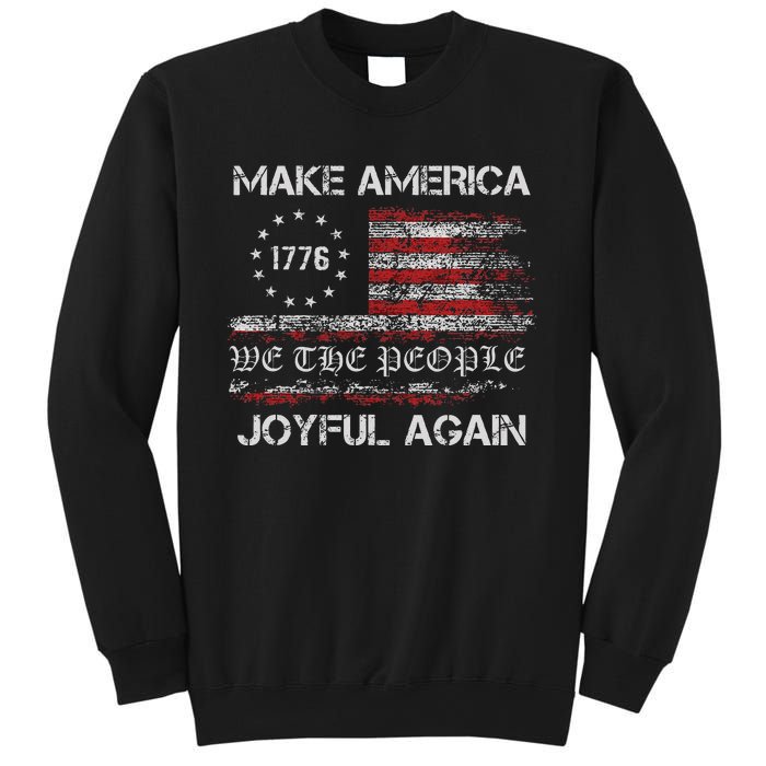 Harris Walz 2024 Make America Joyful Again Vintage Usa Flag Sweatshirt