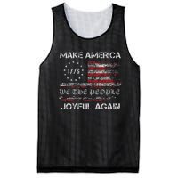 Harris Walz 2024 Make America Joyful Again Vintage Usa Flag Mesh Reversible Basketball Jersey Tank