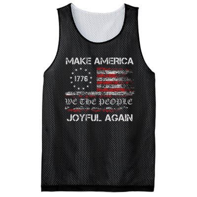 Harris Walz 2024 Make America Joyful Again Vintage Usa Flag Mesh Reversible Basketball Jersey Tank