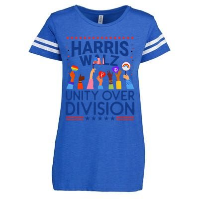 Harris Waltz 2024 Unity Over Division Enza Ladies Jersey Football T-Shirt