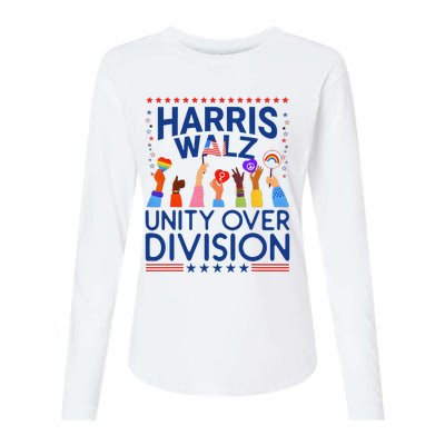 Harris Waltz 2024 Unity Over Division Womens Cotton Relaxed Long Sleeve T-Shirt