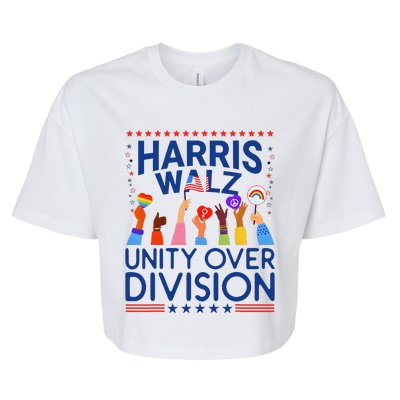 Harris Waltz 2024 Unity Over Division Bella+Canvas Jersey Crop Tee