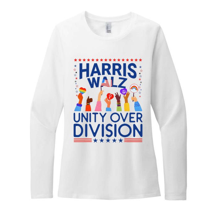 Harris Waltz 2024 Unity Over Division Womens CVC Long Sleeve Shirt