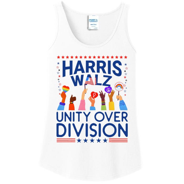 Harris Waltz 2024 Unity Over Division Ladies Essential Tank