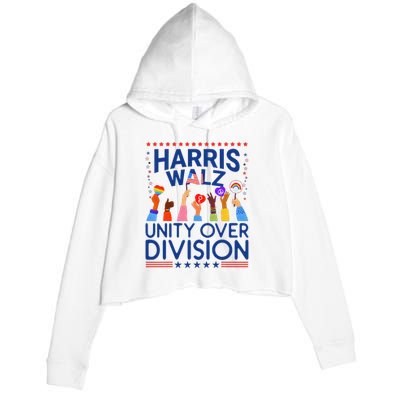 Harris Waltz 2024 Unity Over Division Crop Fleece Hoodie