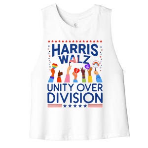 Harris Waltz 2024 Unity Over Division Women's Racerback Cropped Tank