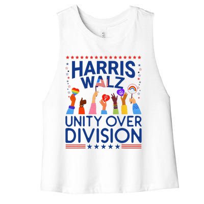 Harris Waltz 2024 Unity Over Division Women's Racerback Cropped Tank