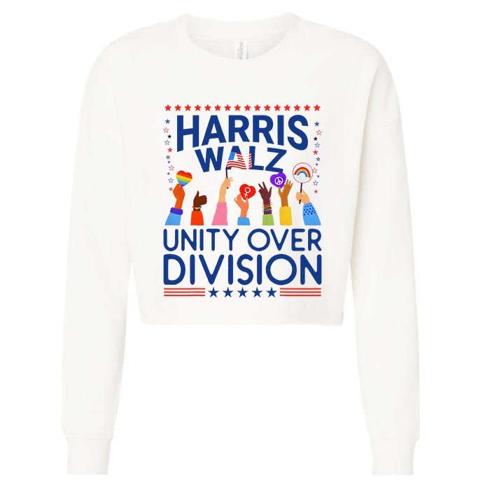 Harris Waltz 2024 Unity Over Division Cropped Pullover Crew