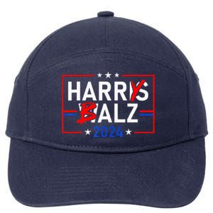 Harris Walz 24 Harry Balz 2024 Democratics Vote 7-Panel Snapback Hat