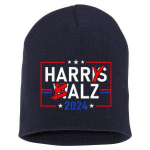 Harris Walz 24 Harry Balz 2024 Democratics Vote Short Acrylic Beanie