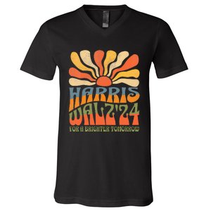 Harris Waltz 2024 For A Brighter Tomorrow V-Neck T-Shirt