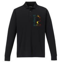 Harris Waltz 2024 Kamala Walz Cat Lettering Positive Funny Gift Performance Long Sleeve Polo