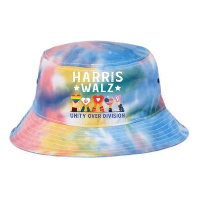 Harris Walz 2024 Unity Over Division Harris Walz 2024 Tie Dye Newport Bucket Hat