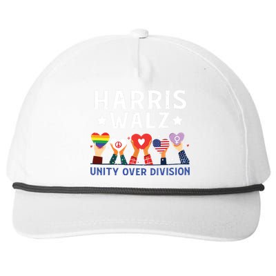 Harris Walz 2024 Unity Over Division Harris Walz 2024 Snapback Five-Panel Rope Hat