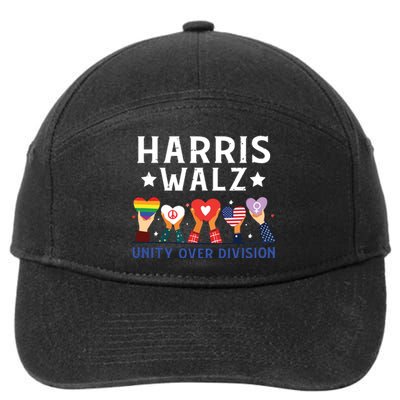 Harris Walz 2024 Unity Over Division Harris Walz 2024 7-Panel Snapback Hat