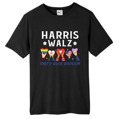 Harris Walz 2024 Unity Over Division Harris Walz 2024 Tall Fusion ChromaSoft Performance T-Shirt