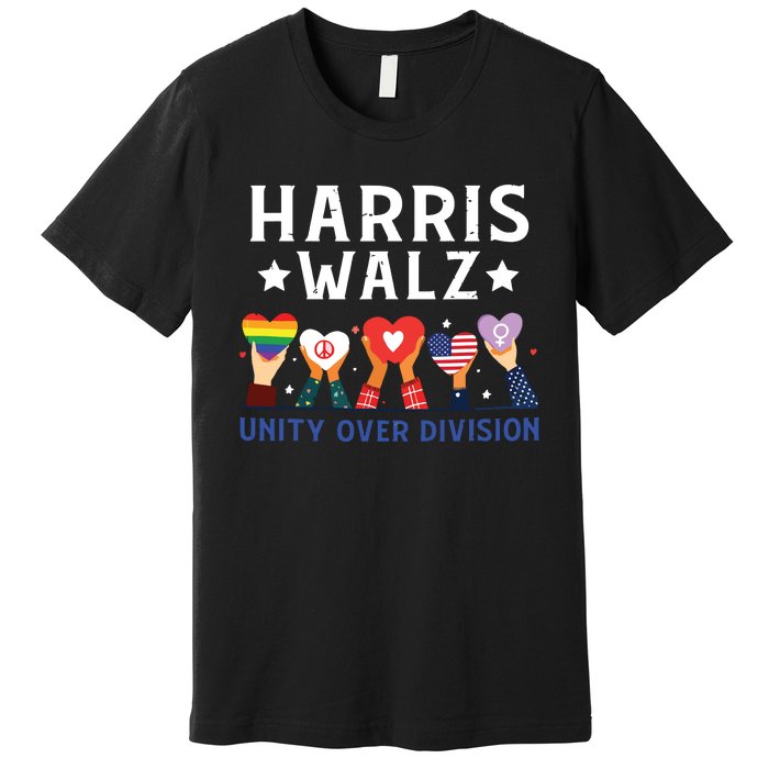 Harris Walz 2024 Unity Over Division Harris Walz 2024 Premium T-Shirt