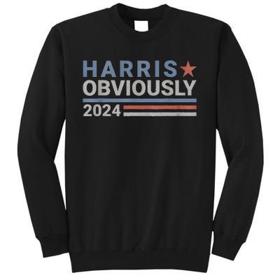 Harris Waltz 2024 Obviously Tim Walz Kamala Harris 2024 Gift Tall Sweatshirt