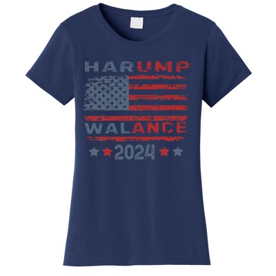 Harump Wallace 2024 Harris Trump Walz Vance Funny Women's T-Shirt