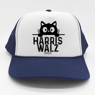 Harris Waltz 2024 Funny Cat Trucker Hat