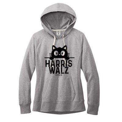 Harris Waltz 2024 Funny Cat Women's Fleece Hoodie