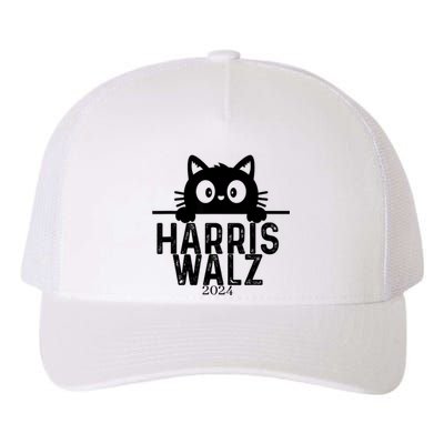 Harris Waltz 2024 Funny Cat Yupoong Adult 5-Panel Trucker Hat