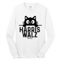 Harris Waltz 2024 Funny Cat Tall Long Sleeve T-Shirt