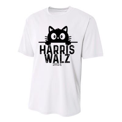 Harris Waltz 2024 Funny Cat Performance Sprint T-Shirt