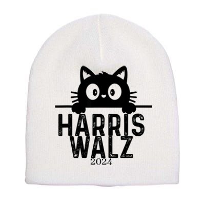 Harris Waltz 2024 Funny Cat Short Acrylic Beanie