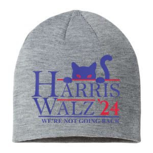 Harris Waltz 2024 Were Not Going Back Funny Cat Lady Sustainable Beanie