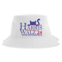 Harris Waltz 2024 Were Not Going Back Funny Cat Lady Sustainable Bucket Hat