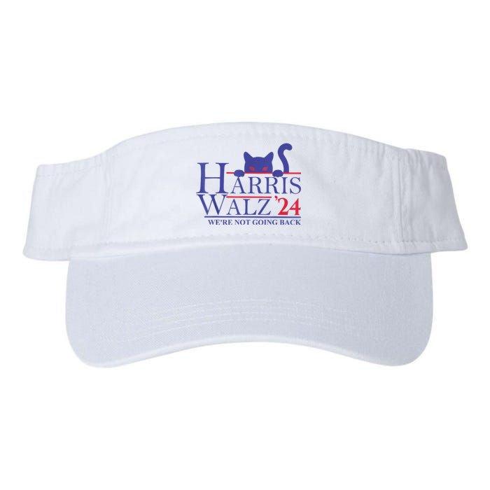 Harris Waltz 2024 Were Not Going Back Funny Cat Lady Valucap Bio-Washed Visor