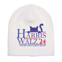 Harris Waltz 2024 Were Not Going Back Funny Cat Lady Short Acrylic Beanie