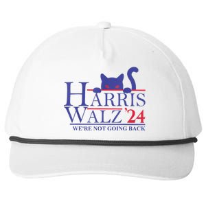 Harris Waltz 2024 Were Not Going Back Funny Cat Lady Snapback Five-Panel Rope Hat