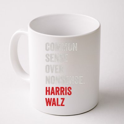 Harris Walz 2024 Common Sense Over Nonsense Coffee Mug