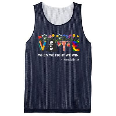 Harris Waltz 2024 When We Fight We Win Kamala Harris 2024 Mesh Reversible Basketball Jersey Tank