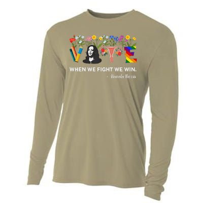 Harris Waltz 2024 When We Fight We Win Kamala Harris 2024 Cooling Performance Long Sleeve Crew