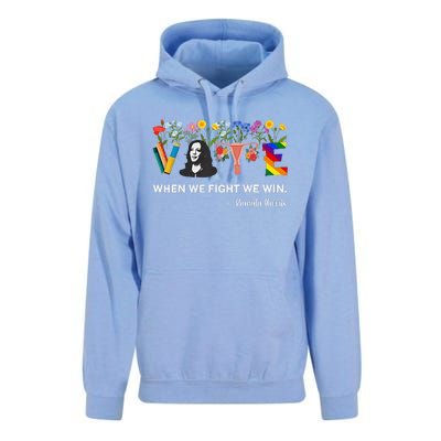 Harris Waltz 2024 When We Fight We Win Kamala Harris 2024 Unisex Surf Hoodie