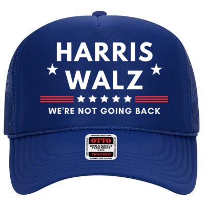 Harris Walz 2024 For President Patriotic Kamala Waltz 2024 Gift High Crown Mesh Back Trucker Hat