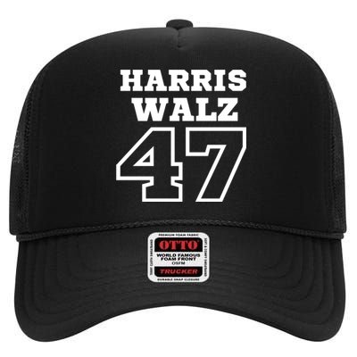 Harris Walz 2024 Campaign For President Harris Waltz High Crown Mesh Back Trucker Hat