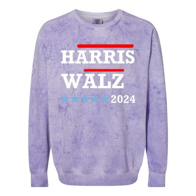 Harris Waltz 2024 Election Kamala Harris Tim Waltz 2024 Colorblast Crewneck Sweatshirt