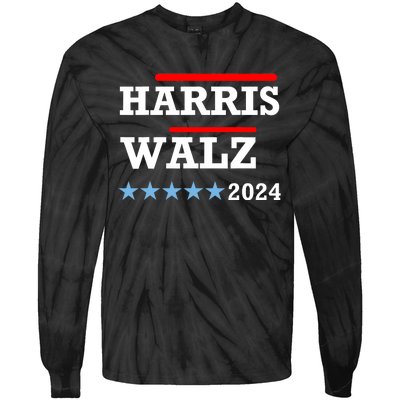 Harris Waltz 2024 Election Kamala Harris Tim Waltz 2024 Tie-Dye Long Sleeve Shirt