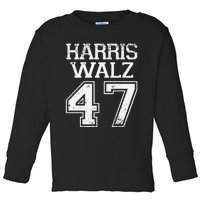 Harris Walz 2024 Campaign For President Harris Waltz Vintage Gift Toddler Long Sleeve Shirt