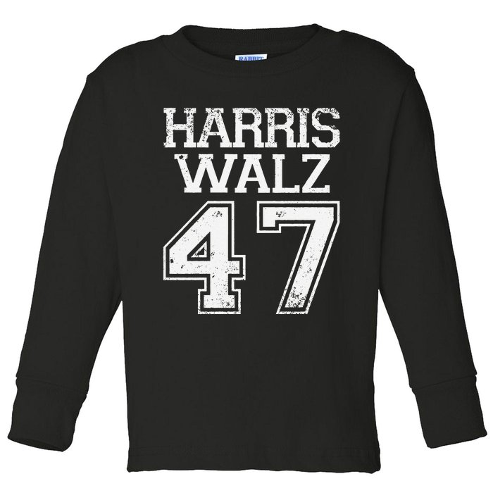 Harris Walz 2024 Campaign For President Harris Waltz Vintage Gift Toddler Long Sleeve Shirt