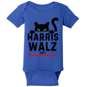 Harris Waltz 2024 Election Funny Cat Kamala Harris Tim Walz Meaningful Gift Baby Bodysuit