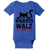 Harris Waltz 2024 Election Funny Cat Kamala Harris Tim Walz Meaningful Gift Baby Bodysuit