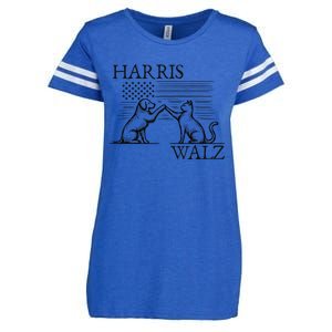 Harris Walz 2024 President American Flag Kamala Harris Waltz Gift Enza Ladies Jersey Football T-Shirt